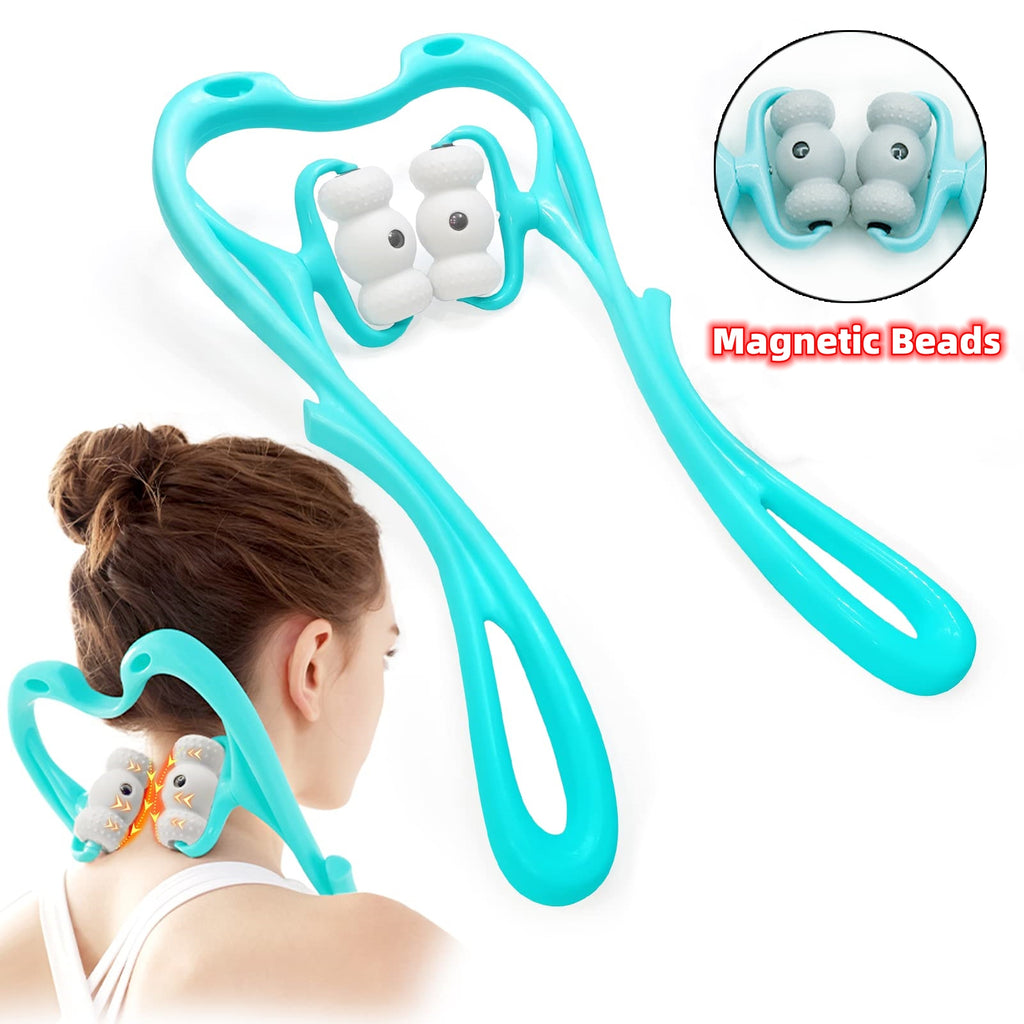 Neck Massager For Pain Relief Deep Tissue 360 Degree Neck Roller